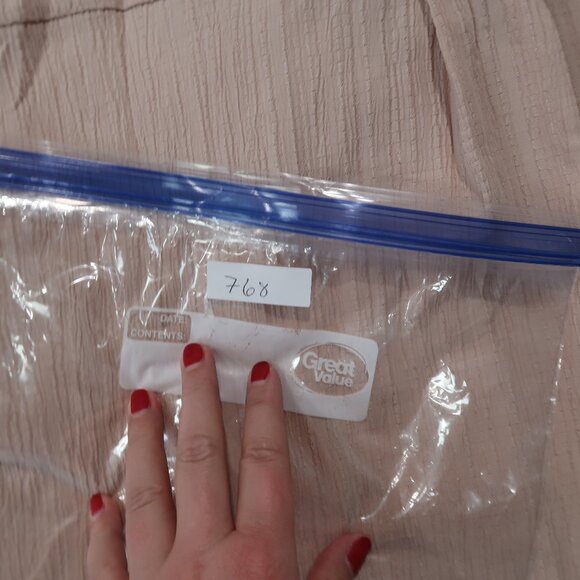 Zeagoo Shirt Womens L Cream Blouse Button Down Collared Short Sleeve Cuffed Hem - Picture 12 of 12